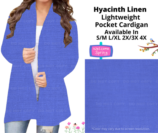 Preorder! Closes 1/13. ETA April. Hyacinth Linen Pocket Cardigan