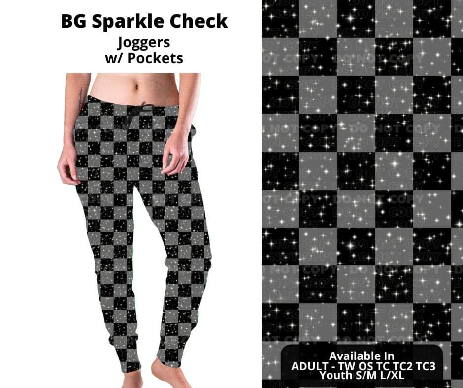 Preorder! Closes 10/17. ETA Dec. BG Sparkle Check Joggers