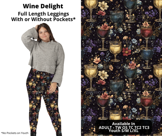 Preorder! Closes 11/11. ETA Jan. Wine Delight Full Length Leggings w/wo Pockets