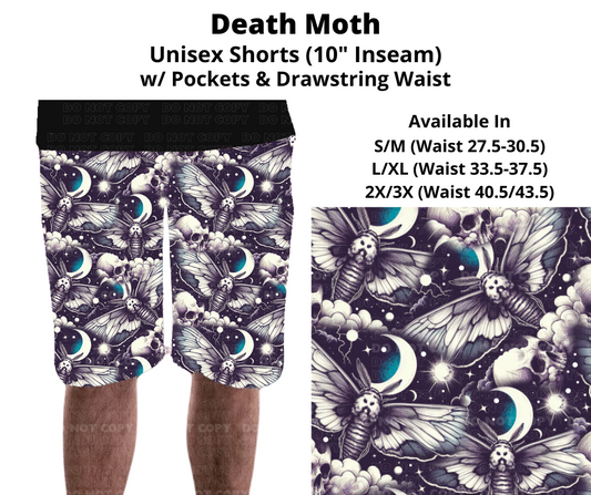 Preorder! Closes 11/27. ETA Feb. Death Moth Unisex Shorts