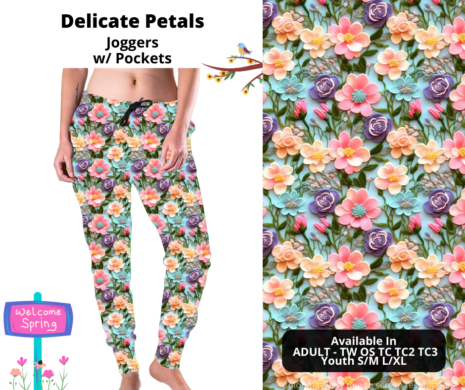 Preorder! Closes 1/27. ETA April. Delicate Petals Joggers