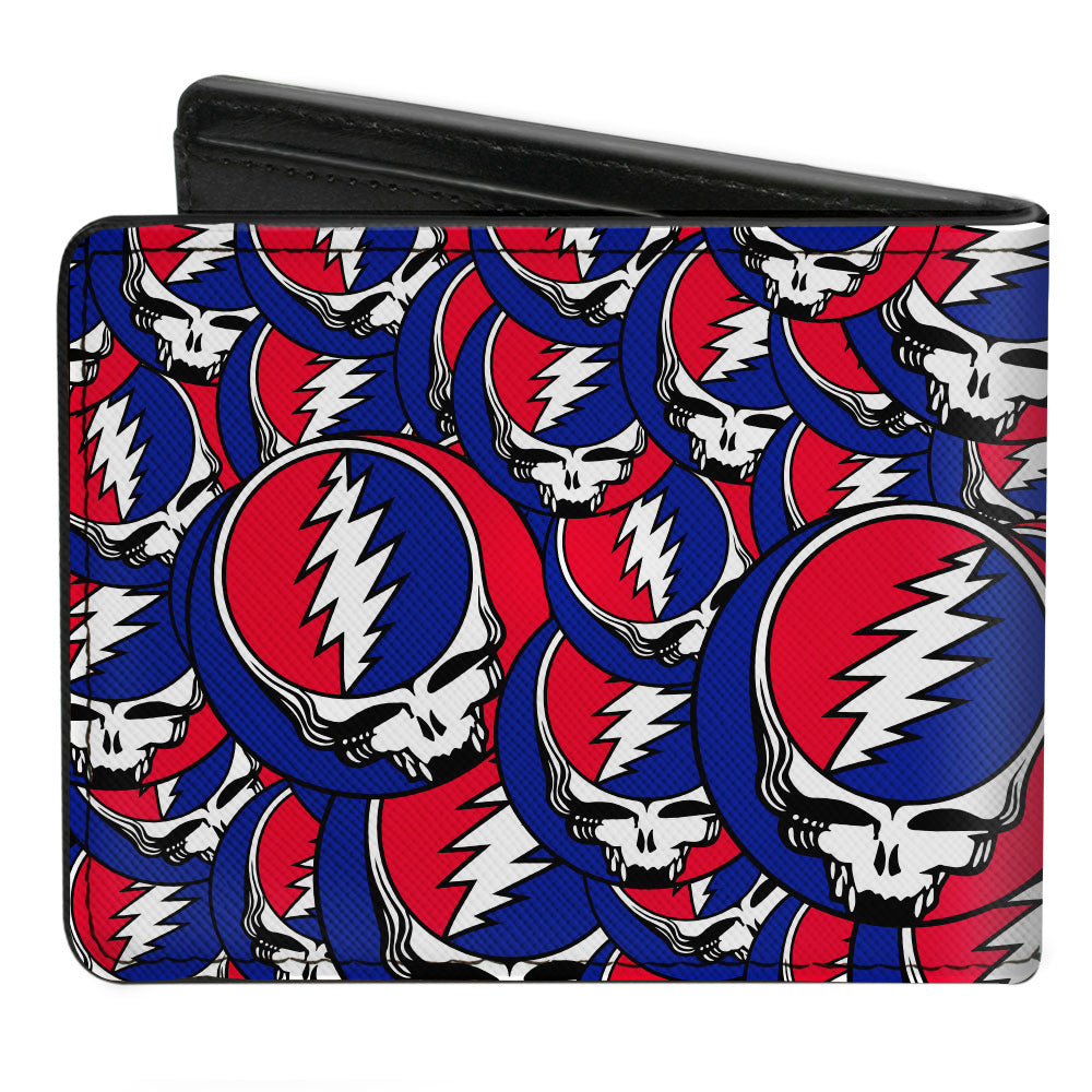 Bi-Fold Wallet - GRATEFUL DEAD Steal Your Face Logo Centered + Stacked