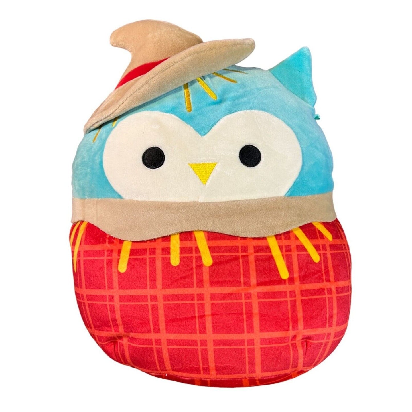 Squishmallows Winston the Owl in Scarecrow Costume 16" 2023 Halloween Collection Stuffed Plush