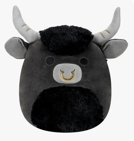 Squishmallows Lake the Black Bull with Gold Nose Ring 12" Select Series Stuffed Plush