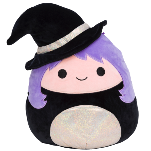 Squishmallows Madeleine the Shimmering Black Witch 8" 2021 Halloween Stuffed Plush