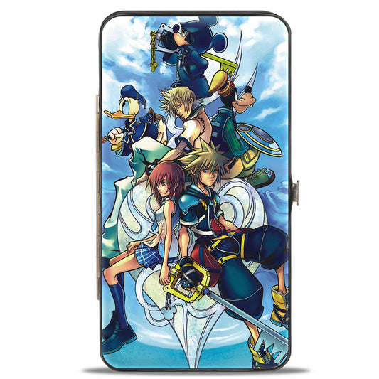 Hinged Wallet - KINGDOM HEARTS II 6-Character Group Pose Clouds Blues