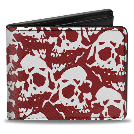 Bi-Fold Wallet - Skull Yard Red White