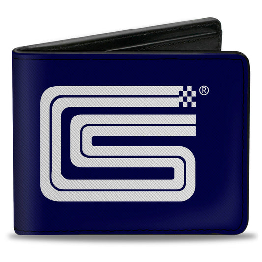 Bi-Fold Wallet - Carroll Shelby CS Racing Logo Navy White