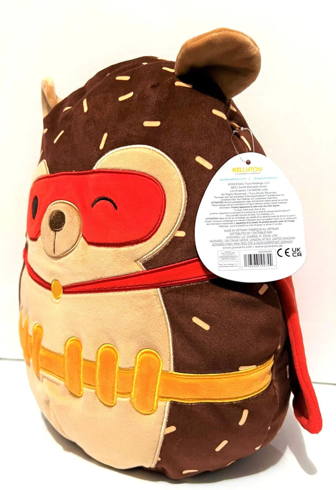 Squishmallows Hans the Hedgehog in Superhero Costume 12" 2023 Halloween Collection Stuffed Plush