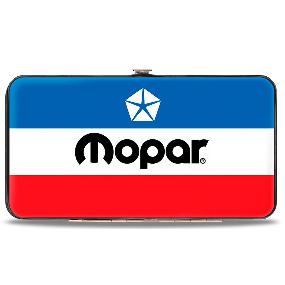 Hinged Wallet - MOPAR Chrysler Logo White Blue Red Black