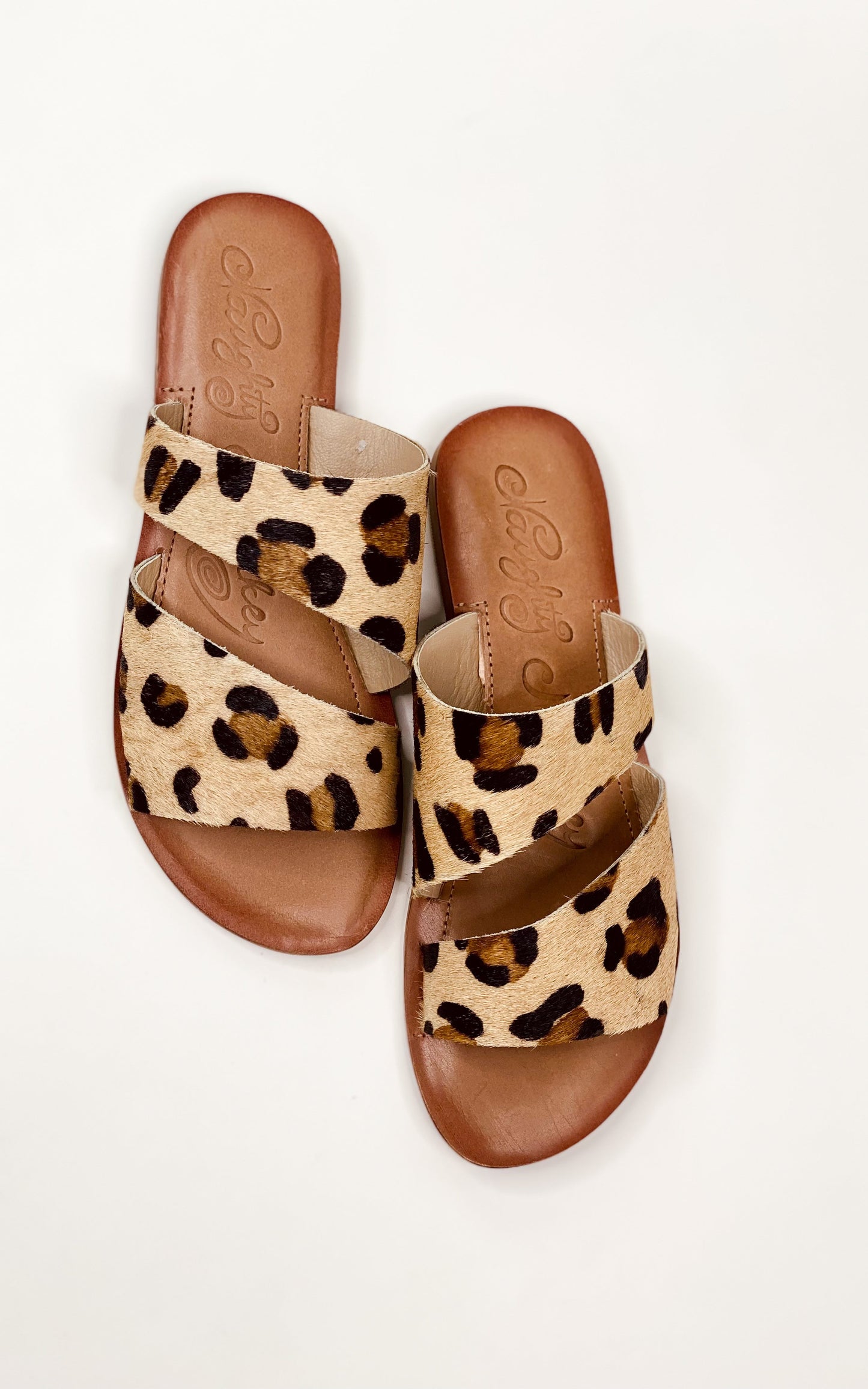 Spirited Dual Strap Slide in Leopard