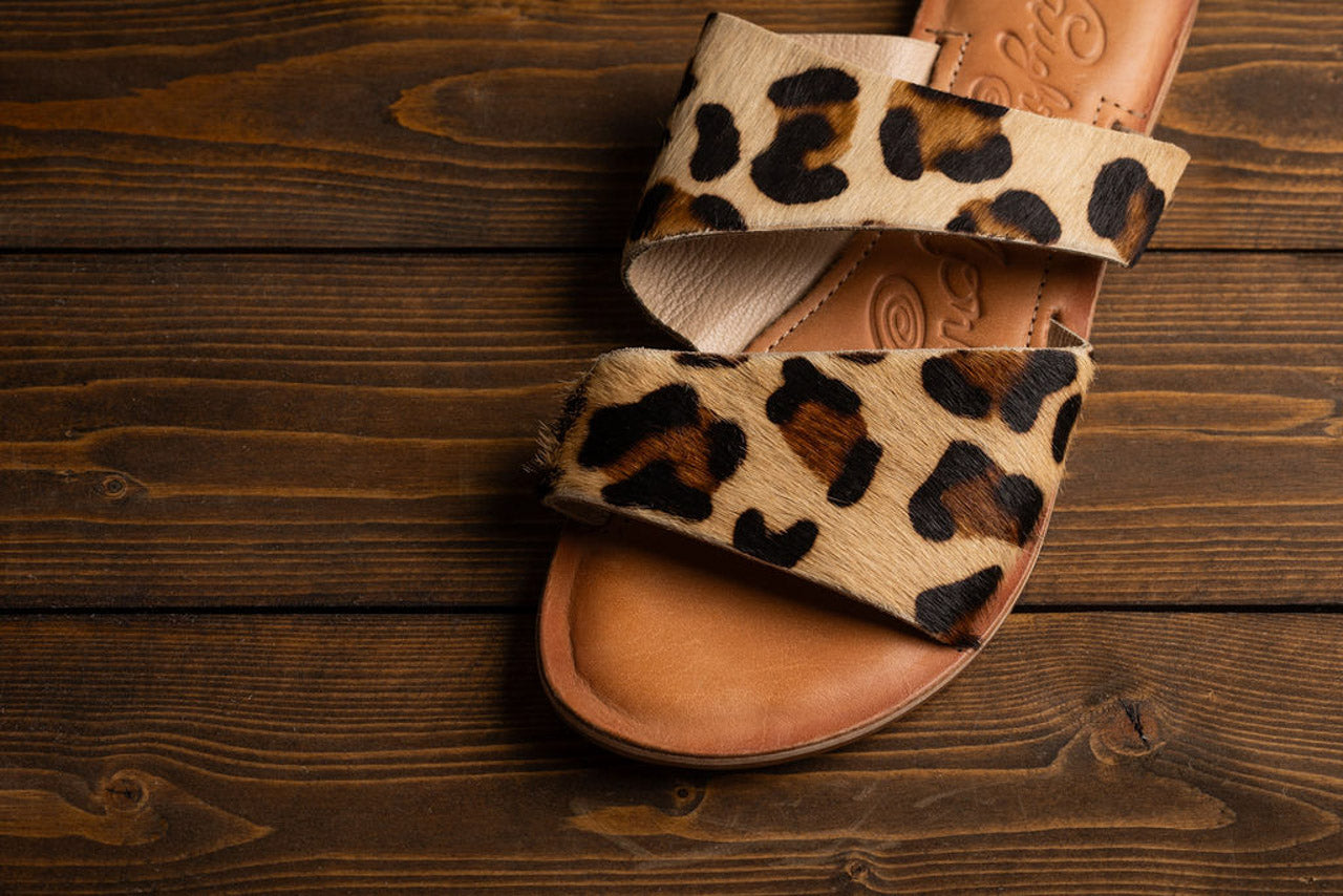 Spirited Dual Strap Slide in Leopard