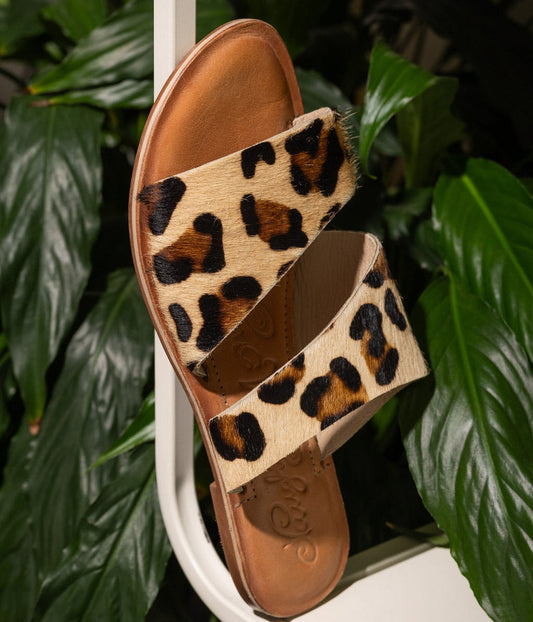 Spirited Dual Strap Slide in Leopard