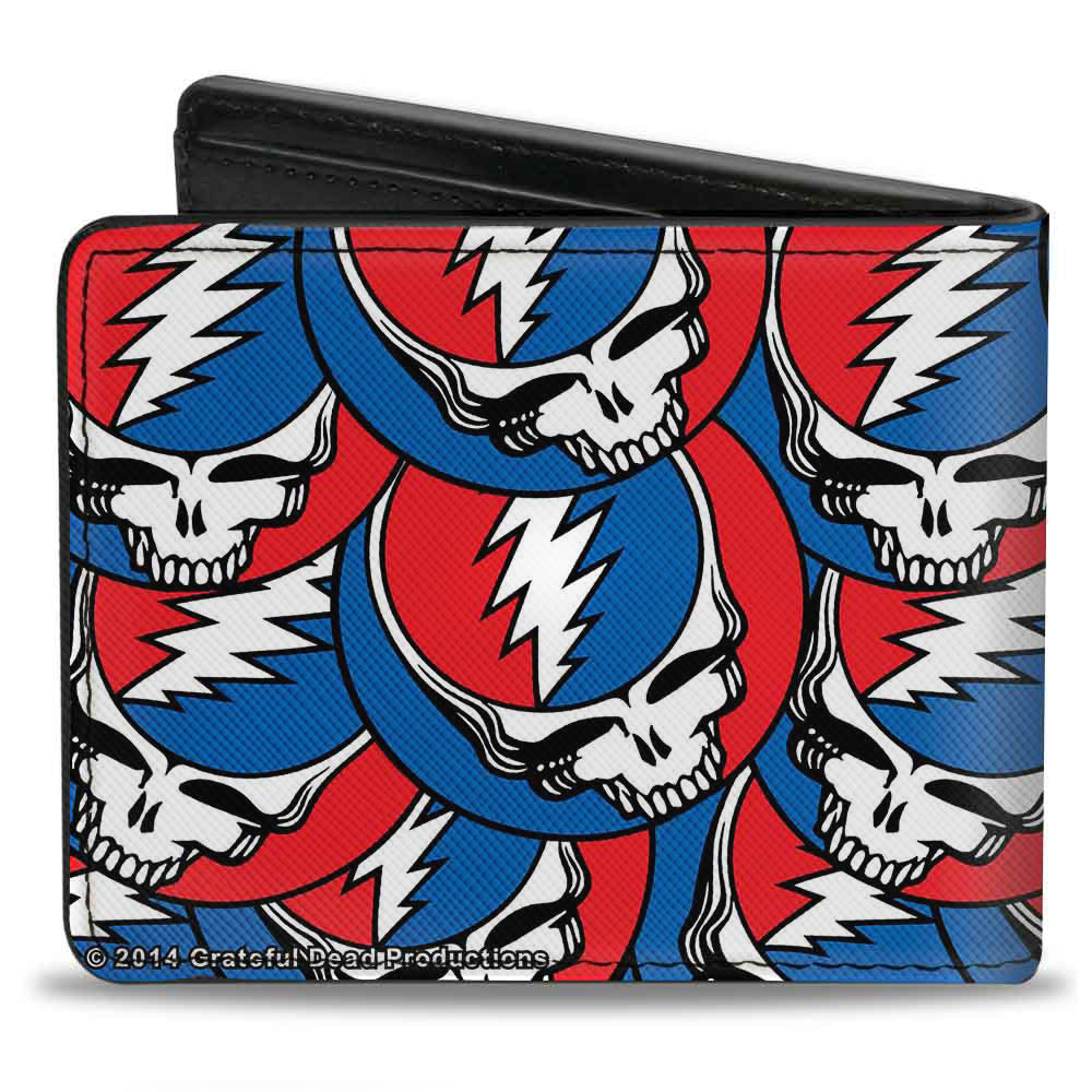 Bi-Fold Wallet - Steal Your Face Stacked Red White Blue