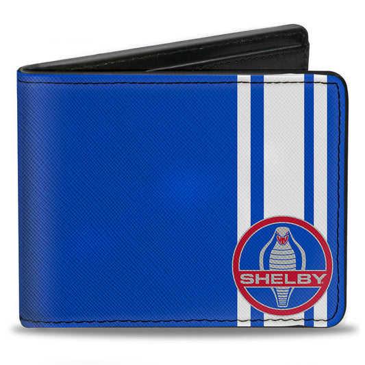 Bi-Fold Wallet - SHELBY Cobra 3-Stripe + Signature Blue White Gray Red