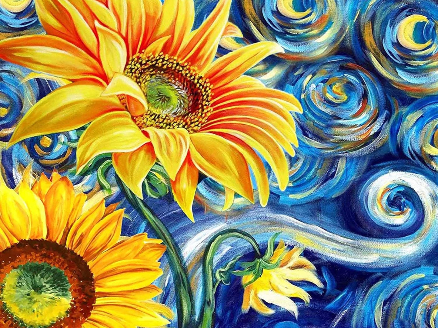 Sunflower Starry Night