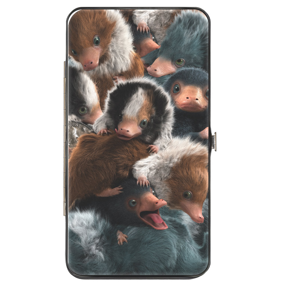 Hinged Wallet - Fantastic Beasts The Crimes of Grindelwald Baby Niffler's Stacked + Baby Niffler Coin Pose