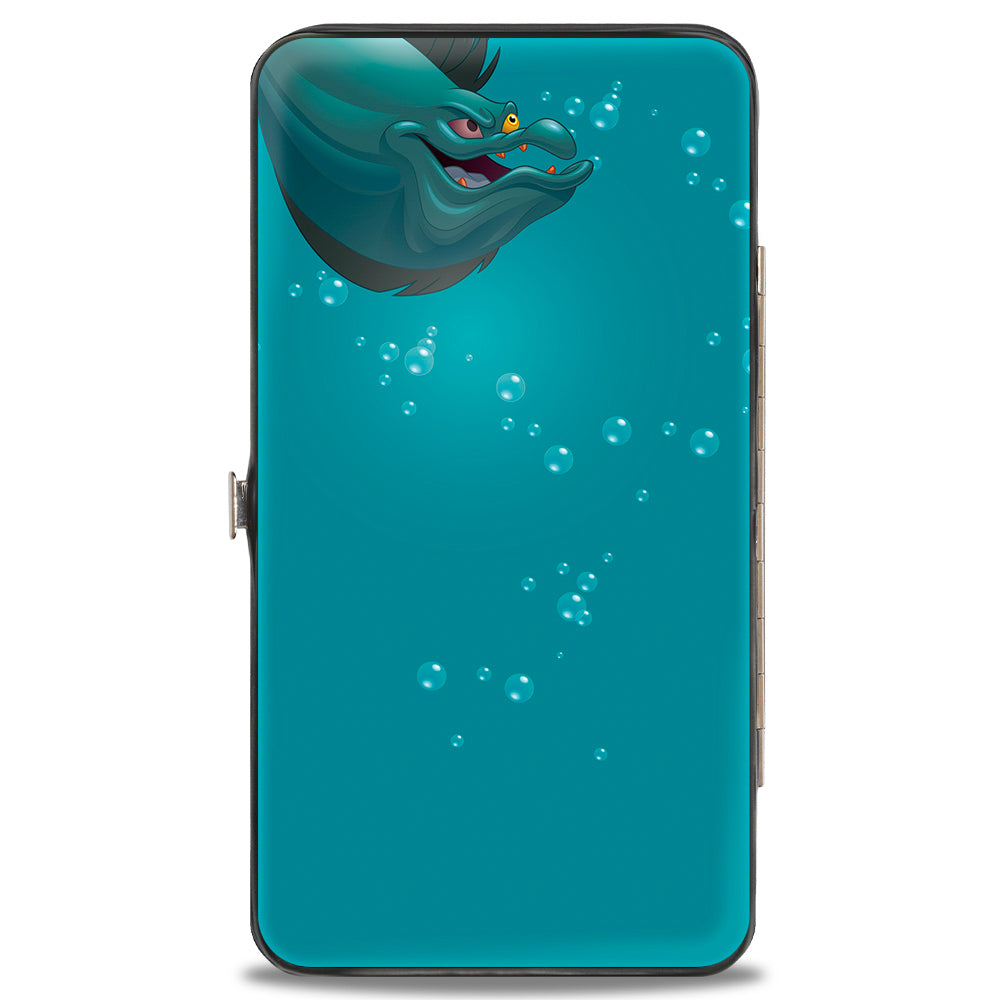 Hinged Wallet - Ursula Pose + Jetsam Face Bubbles Blues