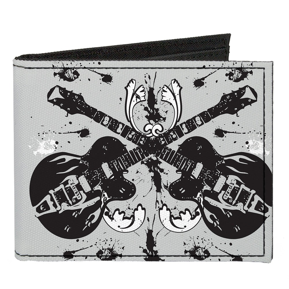 Canvas Bi-Fold Wallet - Electric Guitars