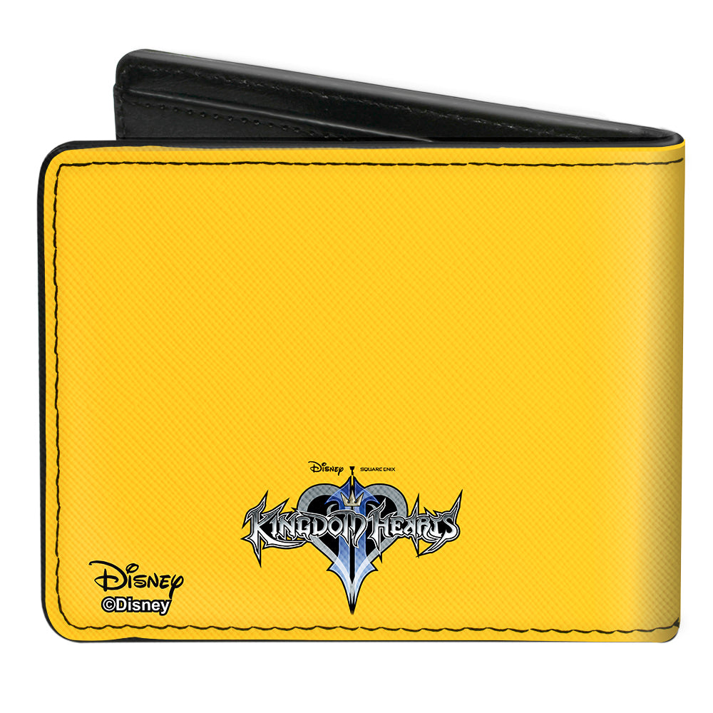 Bi-Fold Wallet - Kingdom Hearts II Master Form Sora Half Face CLOSE-UP Yellow