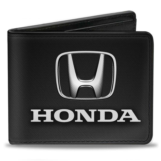 Bi-Fold Wallet - Honda Logo Black Silver White