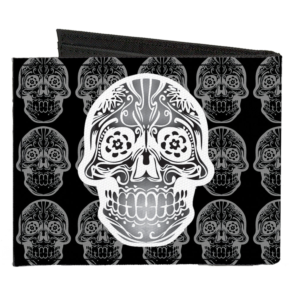 Canvas Bi-Fold Wallet - Skull Candy