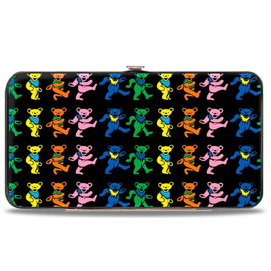 Hinged Wallet - Dancing Bears Black Multi Color