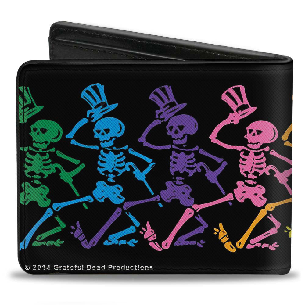 Bi-Fold Wallet - Dancing Skeletons Black Multi Color