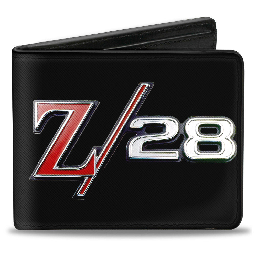 Bi-Fold Wallet - 1969 Camaro Z 28 Emblem Black Silvers Red