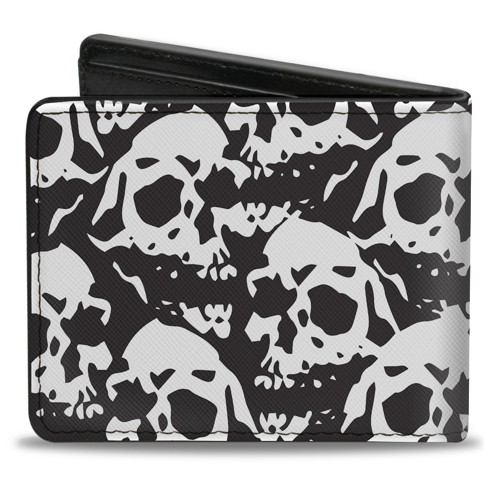 Bi-Fold Wallet - Skull Yard Black White