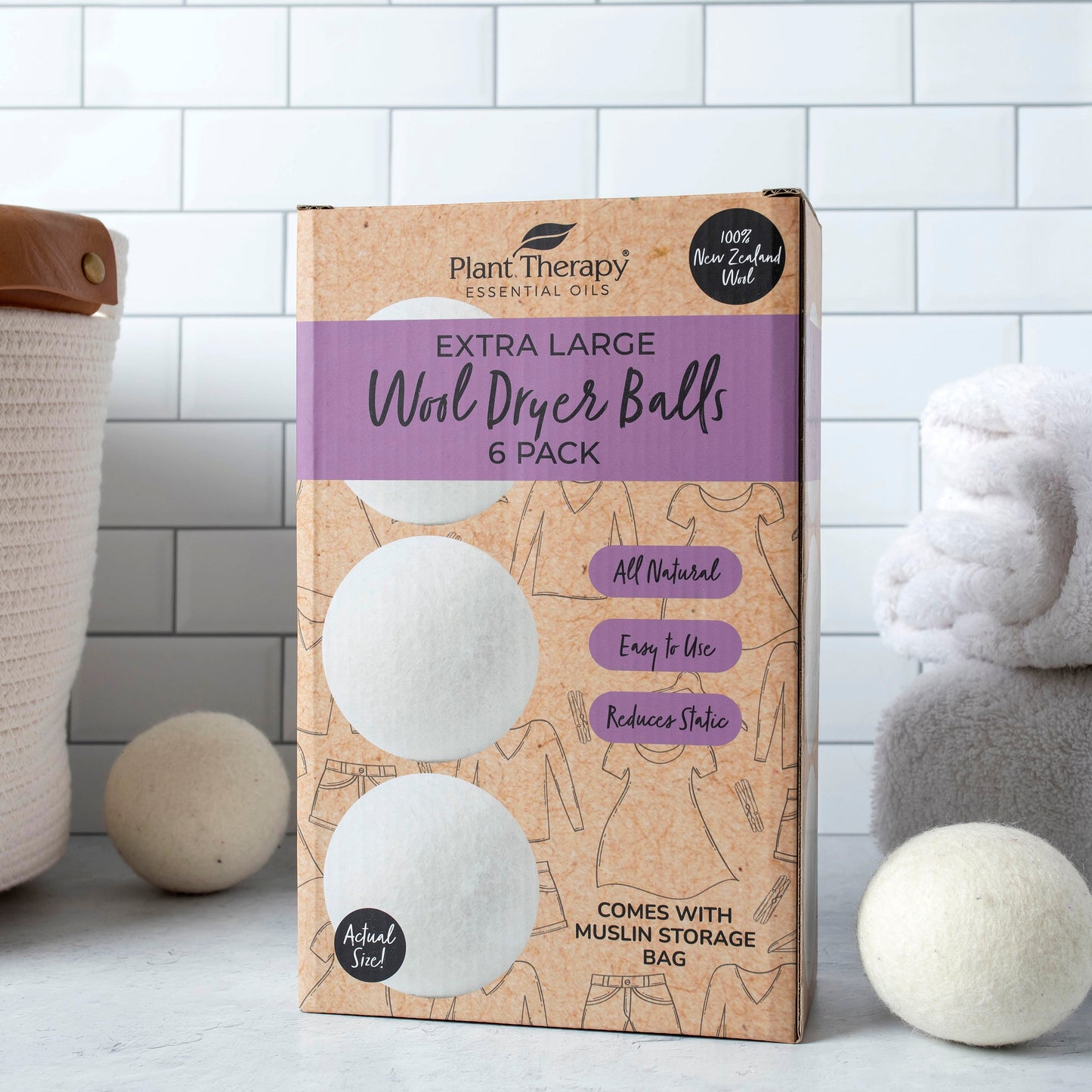 Wool Dryer Balls 6-Pack