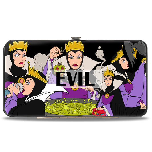 Hinged Wallet - Snow White's EVIL QUEEN Poses Collage Black