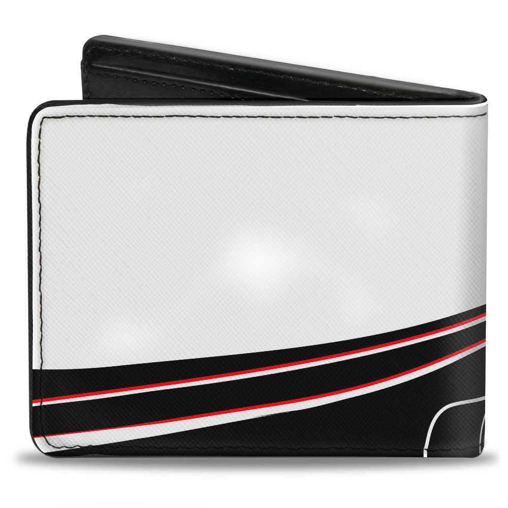 Bi-Fold Wallet - COBRA JET Flaming Cobra White Black Red Blue