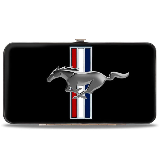 Hinged Wallet - Ford Mustang w Bars Logo CENTERED