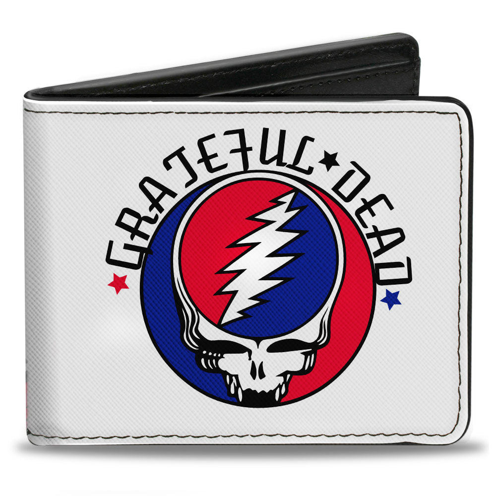 Bi-Fold Wallet - GRATEFUL DEAD Steal Your Face Logo Centered + Stacked