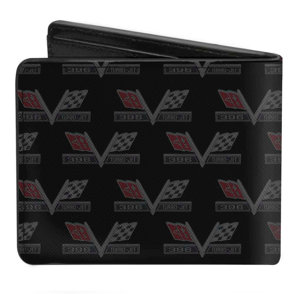 Bi-Fold Wallet - 1967 Impala 396 TURBO-JET V Emblem Monogram