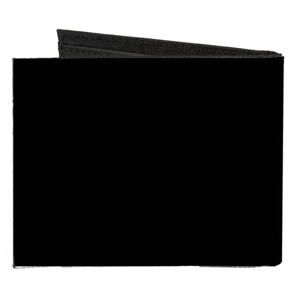 Canvas Bi-Fold Wallet - Corvette C3 Crossed Flags Logo Black