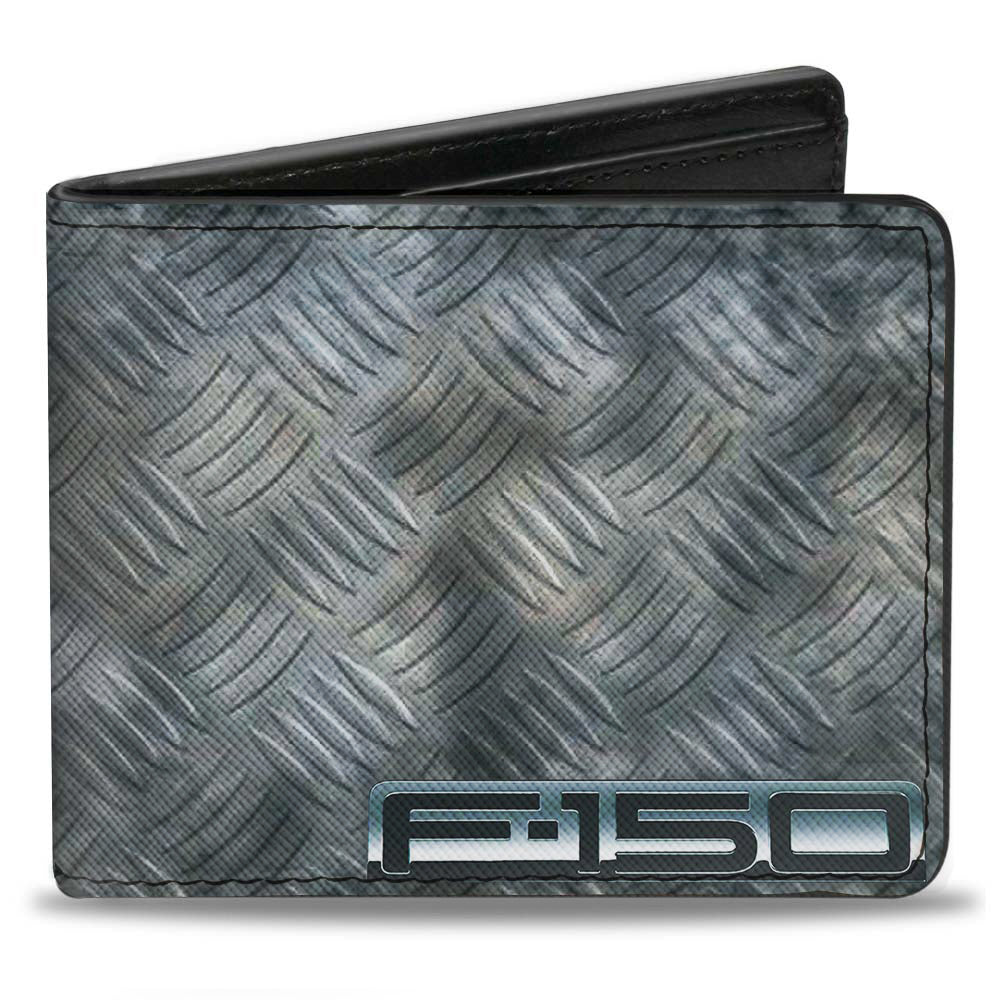 Bi-Fold Wallet - F-150 + Ford Truck Checker Metal Diamond Plate