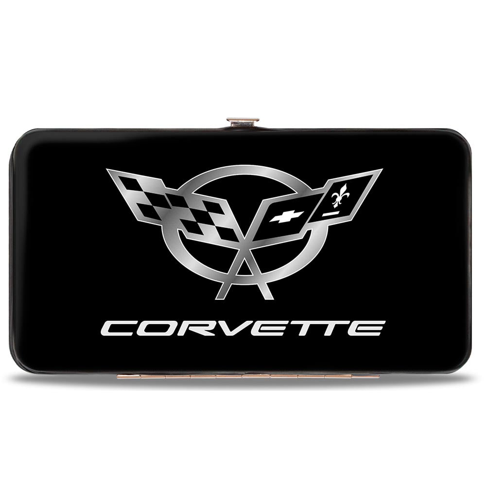 Hinged Wallet - Corvette Black Silver