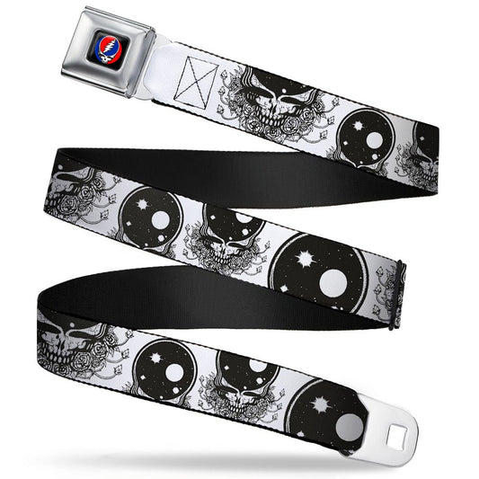 Steal Your Face Seatbelt Belt - Space Your Face White/Black Webbing