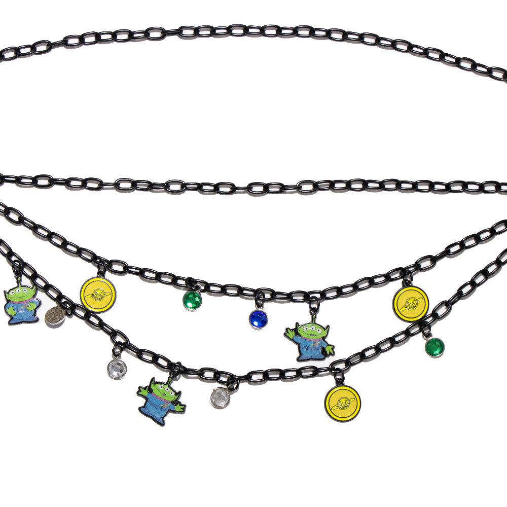 Metal Chain Belt - Black Chain with Toy Story Alien Charms