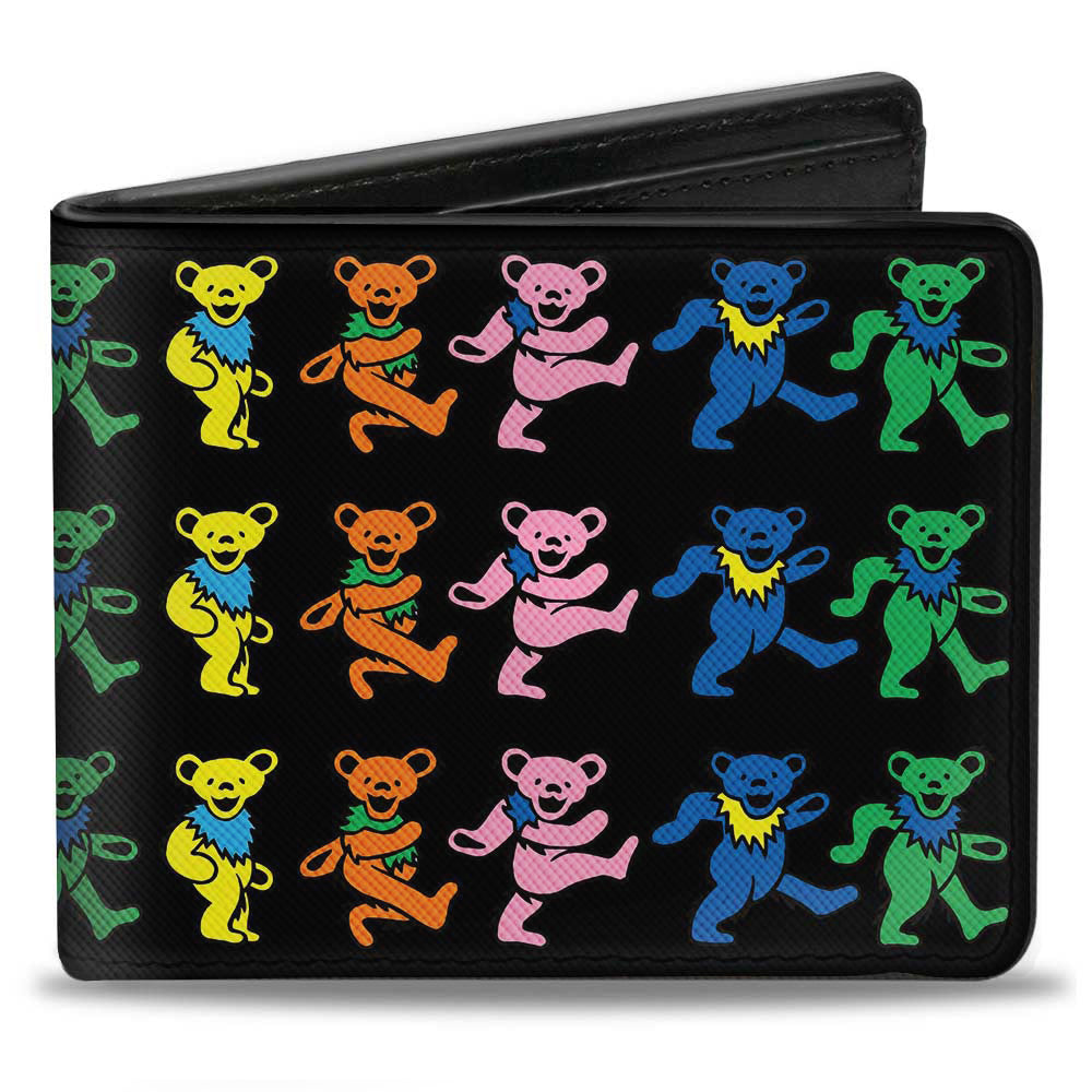 Bi-Fold Wallet - Dancing Bears Black Multi Color