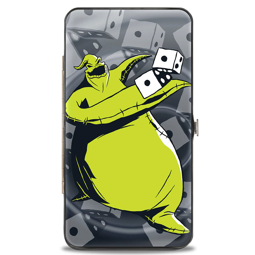 Hinged Wallet - Oogie Boogie Rolling Dice Pose + Scattered Dice Grays