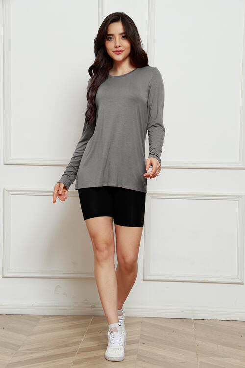 Basic Bae Round Neck Long Sleeve Top