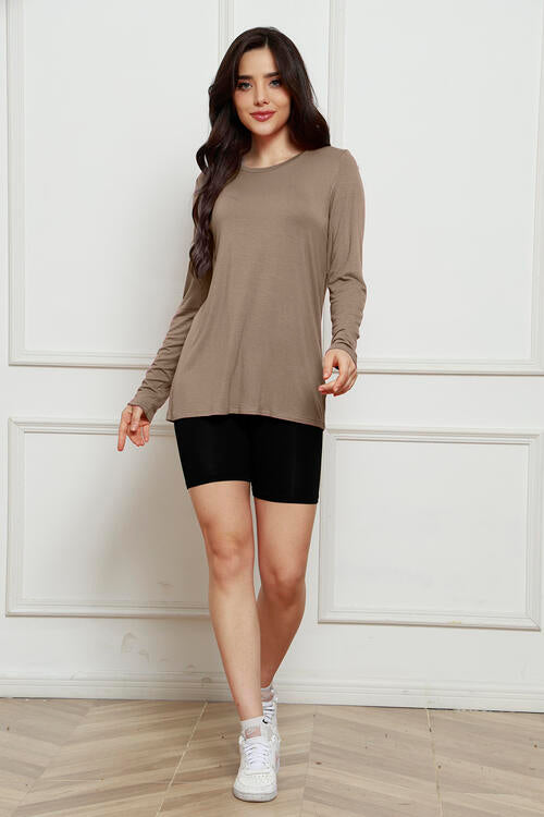 Basic Bae Round Neck Long Sleeve Top