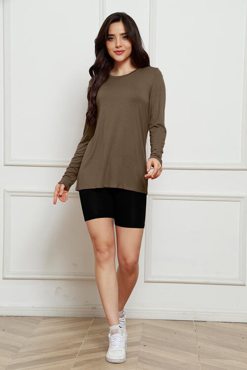 Basic Bae Round Neck Long Sleeve Top