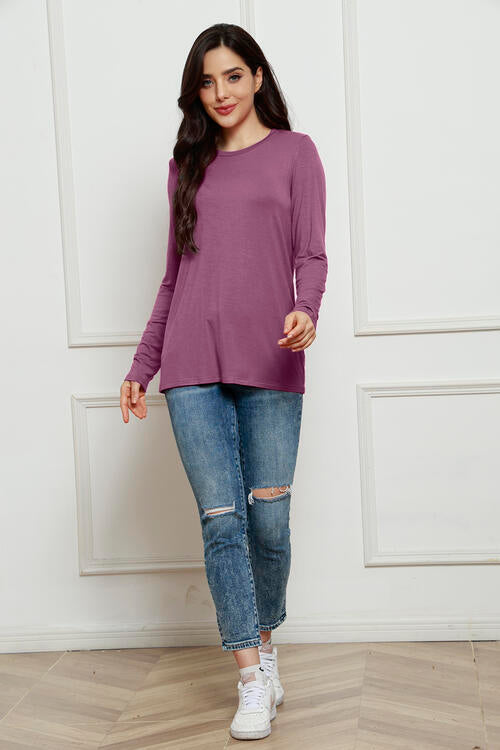 Basic Bae Round Neck Long Sleeve Top