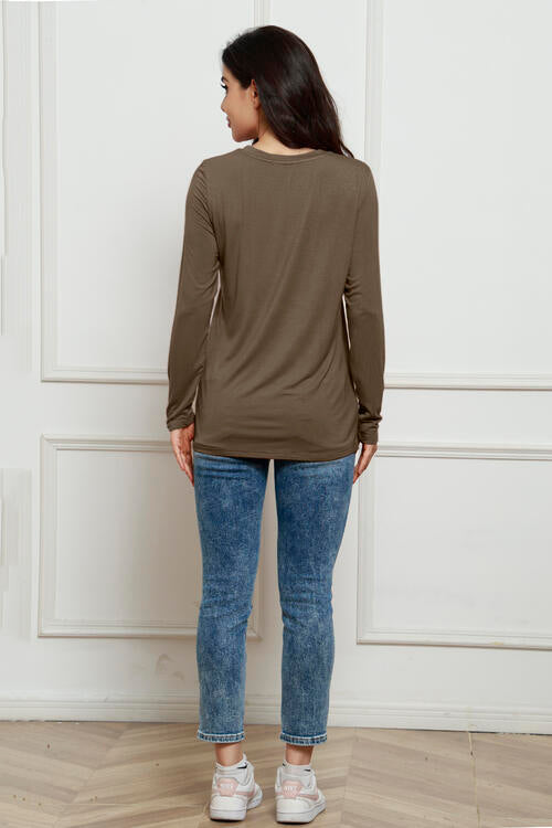 Basic Bae Round Neck Long Sleeve Top