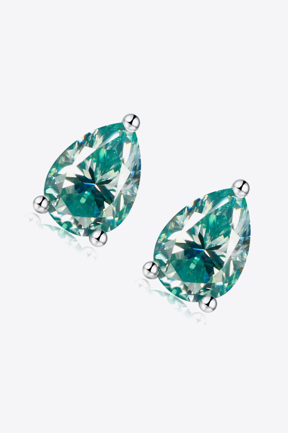 2 Carat Moissanite Teardrop Earrings