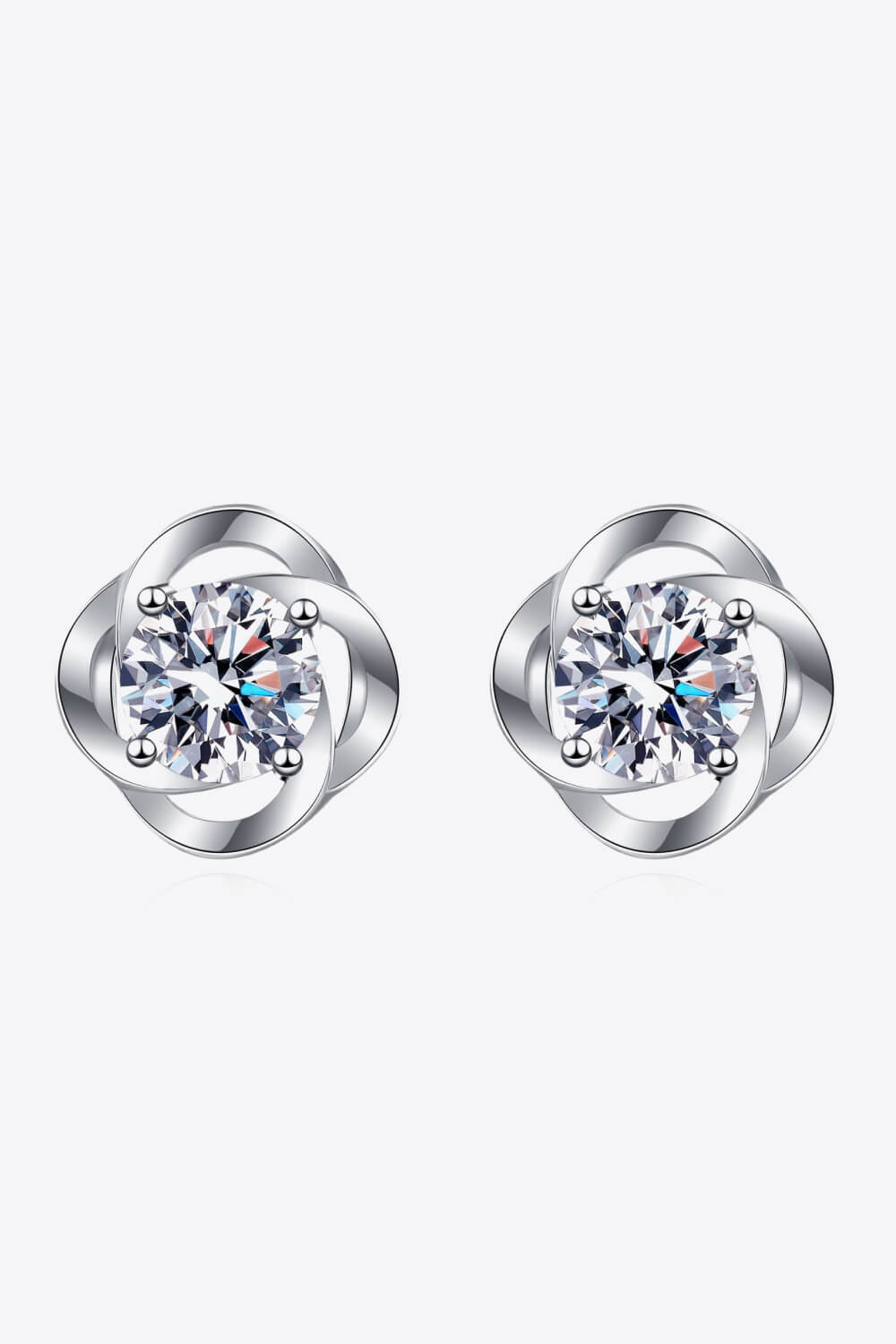 It's Your Day Moissanite Rhodium-Plated Stud Earrings  (PREORDER)